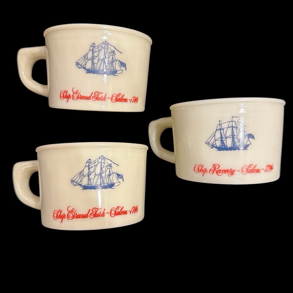 OLD SPICE Vintage Shave Mugs with Sailing Ships - Lot of 3 Mugs - Picture 2 of 12